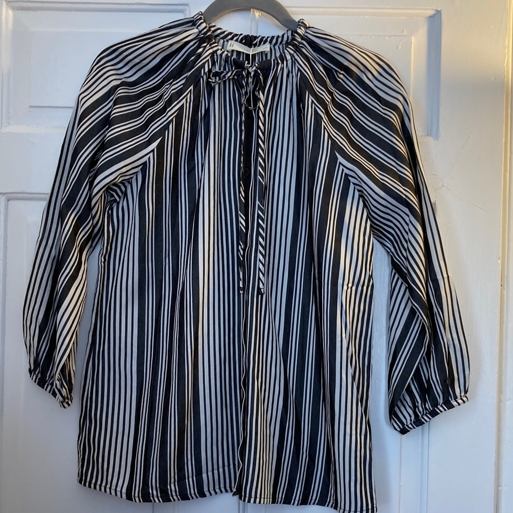 NWT Everlane Striped Long Sleeve Lyocell Top, size XXS